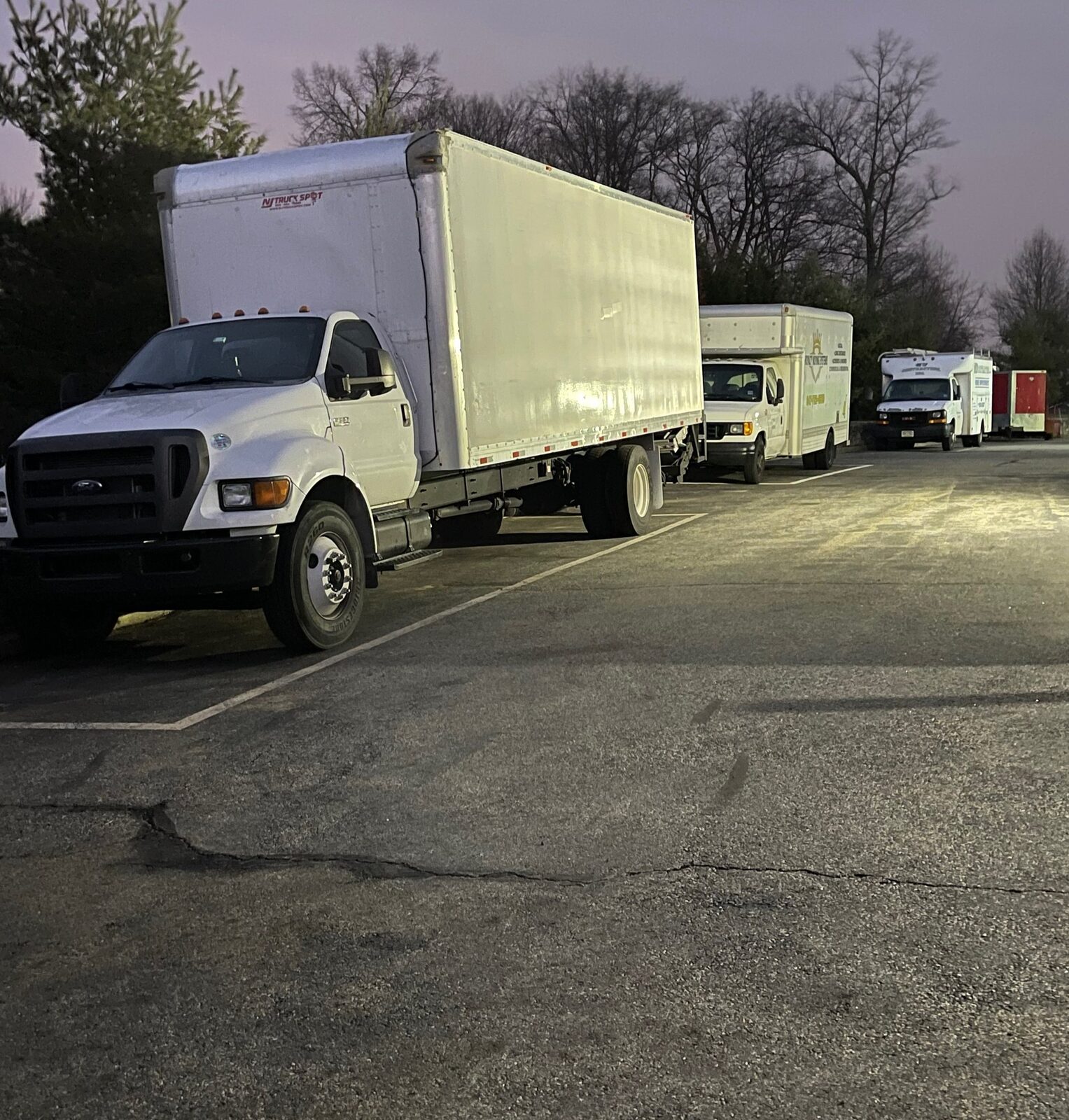 Royalty Moving box truck parked outside a customer's home